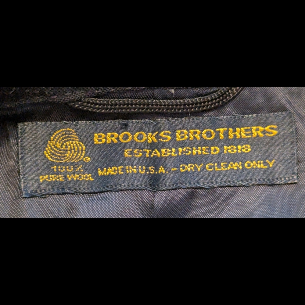 Brooks Brothers Wool Double Breasted Navy Blazer Vintage 6 R Made In USA - Picture 6 of 7